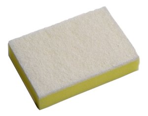 (image for) Sponge Scourer White Yellow-Non Scratching