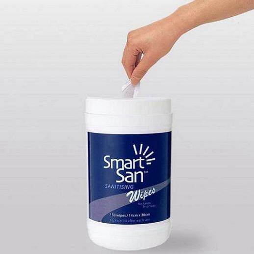 (image for) Smart San Sanitising Wipes-Hands & Surfaces - Click Image to Close
