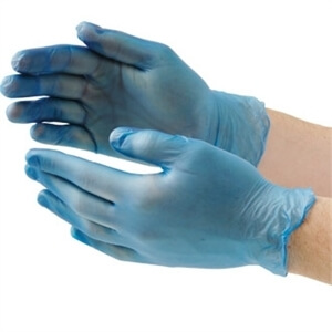 (image for) Vinyl Gloves Blue-Disposable-Powder Free - Click Image to Close