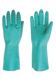 (image for) Nitrile Gloves Flocked Lined Green