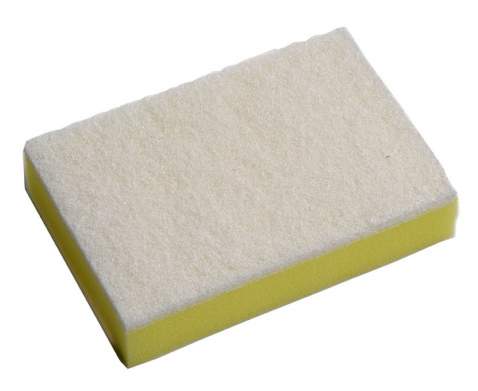 (image for) Sponge Scourer White Yellow-Non Scratching - Click Image to Close