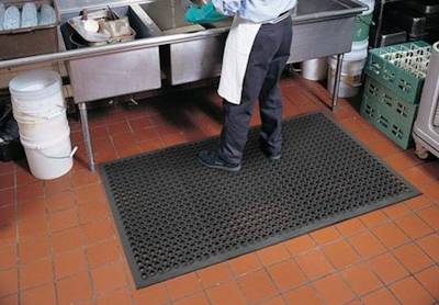 (image for) Bar Kitchen Safety Anti Fatigue Wet Area Black Mat - Click Image to Close